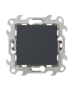 Переключатель 24 Harmonie одноклавишный встраиваемый графит (2420201-038) Simon