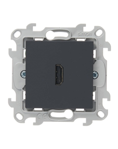 Розетка HDMI 24 Harmonie встраиваемая графит (2411094-038) Simon