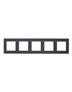 Рамка 24 Harmonie пятиместная графит (2400650-038) Simon