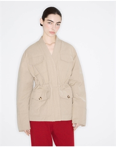 Куртка утепленная с кулиской бежевого цвета 2mood