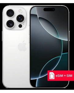 Смартфон Apple iPhone 16 Pro 1Tb eSIM + SIM White Titanium