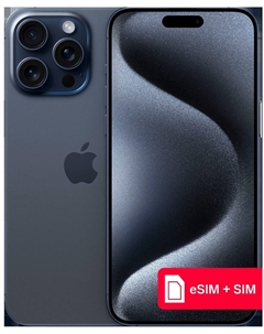 Смартфон Apple iPhone 15 Pro Max 256Gb eSIM + SIM Синий титан
