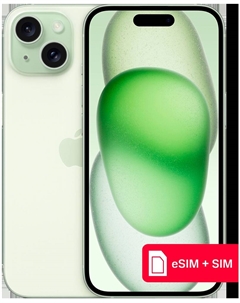 Смартфон Apple iPhone 15 256Gb eSIM + SIM Зеленый