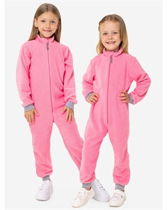 Комбинезон для девочки флисовый, Розовый Happyfox
