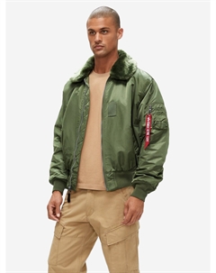 Бомбер утепленный мужской B-15, Зеленый Alpha industries