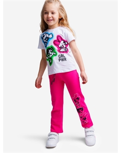 Комплект для девочки: футболка, брюки, Белый Playtoday