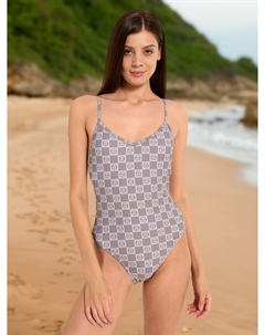 Купальник слитный женский, Коричневый Sergio tacchini