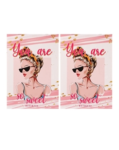 Набор блокнотов а5, 32 листа в клетку на скрепке Calligrata