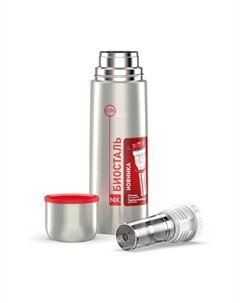 Термос 0,75л узкое горло с ситечком Biostal