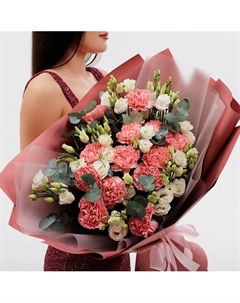 Диантусы и эустома Букетная лавка