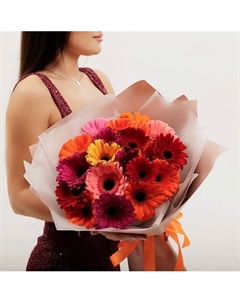 19 Ярких гербер Букетная лавка