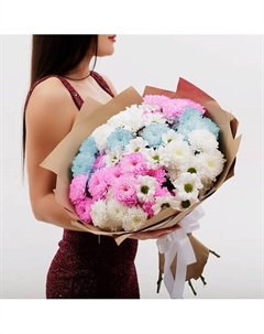 Разноцветные хризантемы Букетная лавка