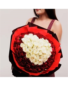 Сердце из кенийских роз Букетная лавка