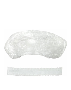 Шапочка для душа полиэтилен, прозрачная 10 шт Чистовье