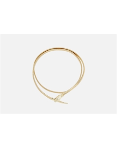 Колье змея Трансформер золотистая 1 шт Attribute shop