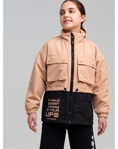 Куртка текстильная с полиуретановым покрытием для девочек (ветровка) Playtoday tween