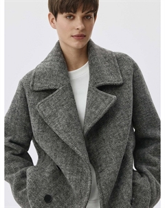 Двубортное полупальто из смесовой шерсти Sela