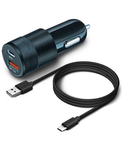 Автомобильное зарядное устройство BORASCO USB-A, USB-C, USB-C, 38Вт, 3A, черный Borasco