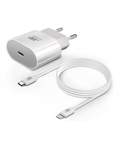 Сетевое зарядное устройство BORASCO USB-C, 8-pin Lightning, 20Вт, 3A, белый Borasco