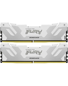 Модуль памяти DIMM 32Gb 2х16Gb DDR5 PC51200 6400MHz Kingston Fury Renegade White (KF564C32RWK2-32)