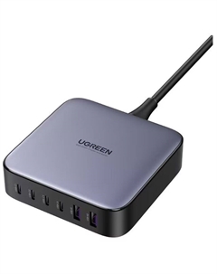 Сетевое зарядное устройство Ugreen CD271 (40914) 200W GaN 4xUSB-C + 2xUSB-A темно-серый