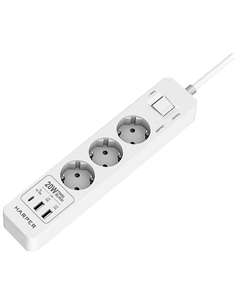 Сетевой фильтр UCH-350 White PD3.0 Harper