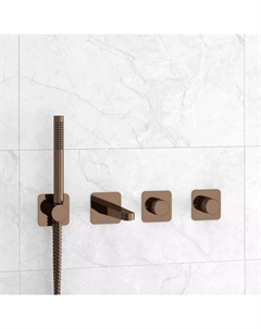 Встраиваемый смеситель для душа и ванны Paar A8851.309.311.290.292.291 С ВНУТРЕННЕЙ ЧАСТЬЮ, розовое золото Wasserkraft