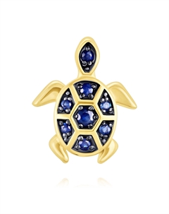 Подвеска из желтого золота с сапфирами Адамас