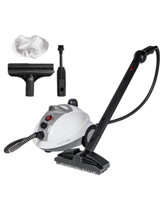 Пароочиститель GL 6270 4610092014203, белый, 1500 Вт, 700 мл, 3,5 бар, выход пара 65 г/мин, нагрев 10 мин Galaxy line