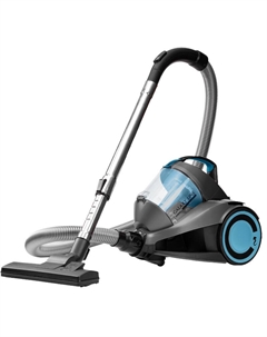 Пылесос GL 6224 4610264001857, серый с голубым, мультициклон, 2400 Вт, мощность всасывания 300 аэроватт Galaxy line