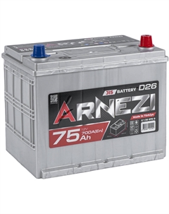 Автомобильный аккумулятор JIS 75 Ач обратная полярность D26L Arnezi