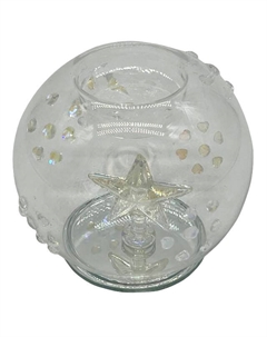Подсвечник Морская звезда 10х9см стекло прозрачный Maxijoy