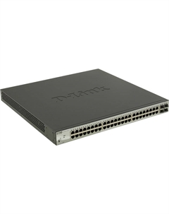 Коммутатор DGS-1210-52MP, управляемый, кол-во портов: 44x1 Гбит/с, кол-во SFP/uplink: combo RJ-45/SFP 4x1 Гбит/с, установка в стойку, PoE: 48x30Вт (макс. 370Вт) (DGS-1210-52MP/F1A) D-link