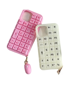 Чехол для телефона Povatine, Black keyboard pinching with mouse pendant