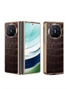 Чехол для телефона Povatine, Cool black|Genuine leather electroplated crocodile pattern