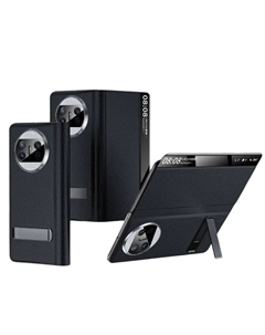 Чехол для телефона Povatine, Quiet black official pattern PU leather smart window