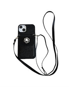 Чехол для телефона Baohuguang Bao Huguang, Saffia-striped camellia black | with chain to span diagonally Bao huguang