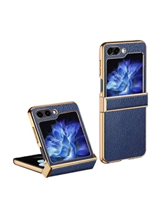 Чехол для телефона Povatine, Sapphire blue|Three-stage electroplating lychee pattern