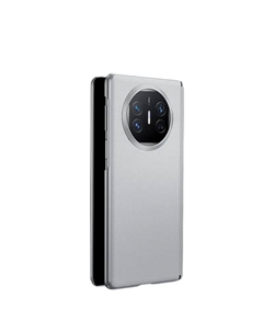 Чехол для телефона Povatine, Feather yarn white, hinged hinges, folded plain leather