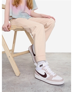 Кеды для девочек Court Borough Mid 2, Белый Nike