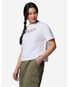 Футболка женская Rolling Bend Graphic Relaxed Crop Ss, Белый Columbia