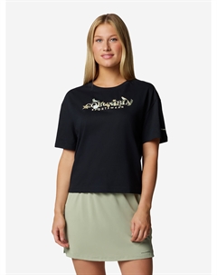 Футболка женская Rolling Bend Graphic Relaxed Crop Ss, Черный Columbia