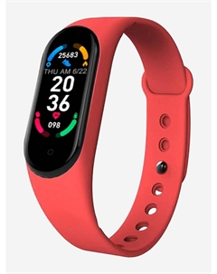 Смарт-часы BRSM66BR с датчиком кислорода в крови, пультом ДУ, трекером сна, Красный Bandrate smart