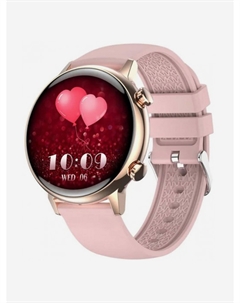 Умные часы CMSHK39GP с женским календарем, будильником, тонометром, Розовый Checkme smart