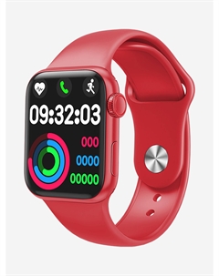 Смарт-часы BRSHW1212RR с счетчиком калорий, календарем, тонометром, Красный Bandrate smart