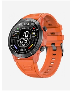 Умные часы CMSNX10BOR с счетчиком калорий, шагомером, тонометром, Оранжевый Checkme smart