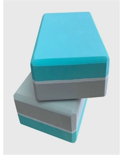 Блок для йоги бирюзовый ZDK 2шт 23х15х8см 180гр, Голубой Nonstopika