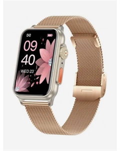 Умные часы CMSH23GG с шагомером, мониторингом сердечного ритма, тонометром, Золотой Checkme smart