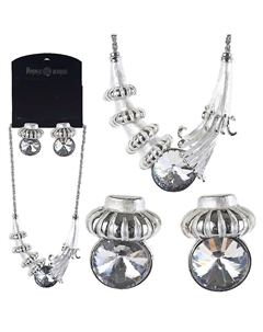 Комплект ожерелье серьги Модные истории