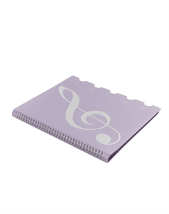 Нотная папка - 10 файлов 20 листов фиолетовая Calligrata